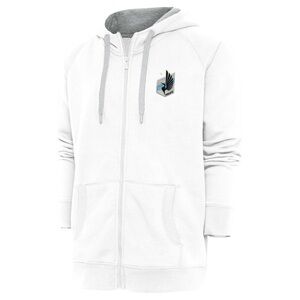 Minnesota United FC Antigua Logo Victory Full-Zip Hoodie - White Size XL New